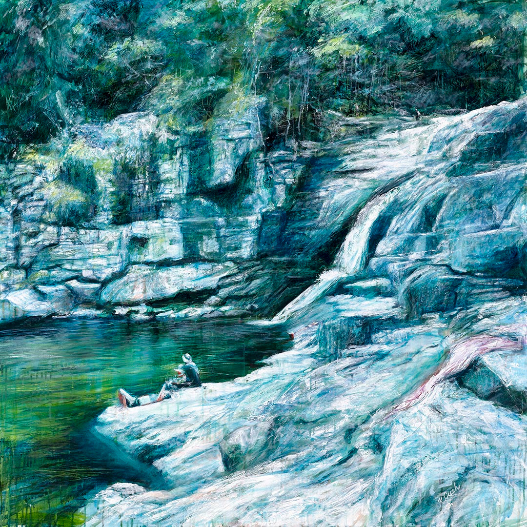 Emerald Cedar Creek - Fine Art Canvas Print by Kris Cush