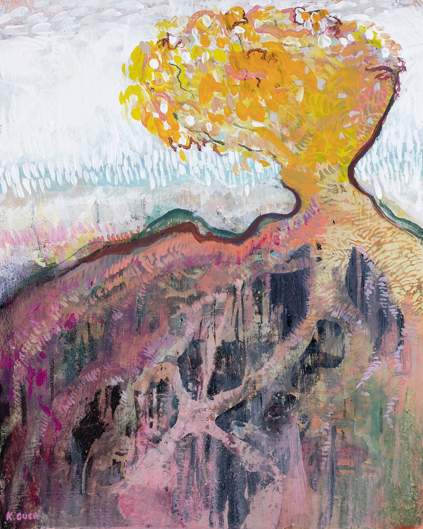 Old Pear Tree - Fine Art Paper Print by Kris Cush