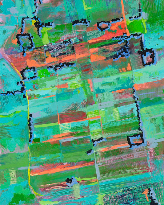 Blocks Road - Fine Art Canvas Print by Kris Cush