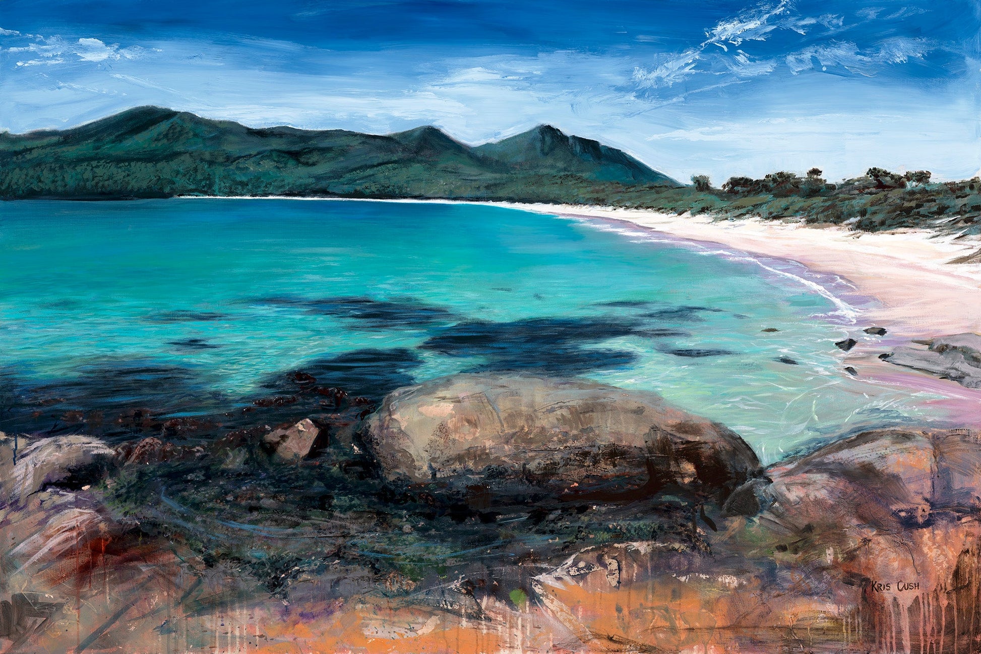 Wineglass Bay - Fine Art Canvas Print by Kris Cush