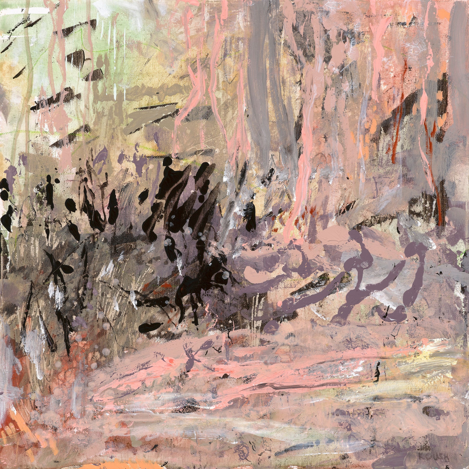 Peach 1 - Fine Art Canvas Print by Kris Cush