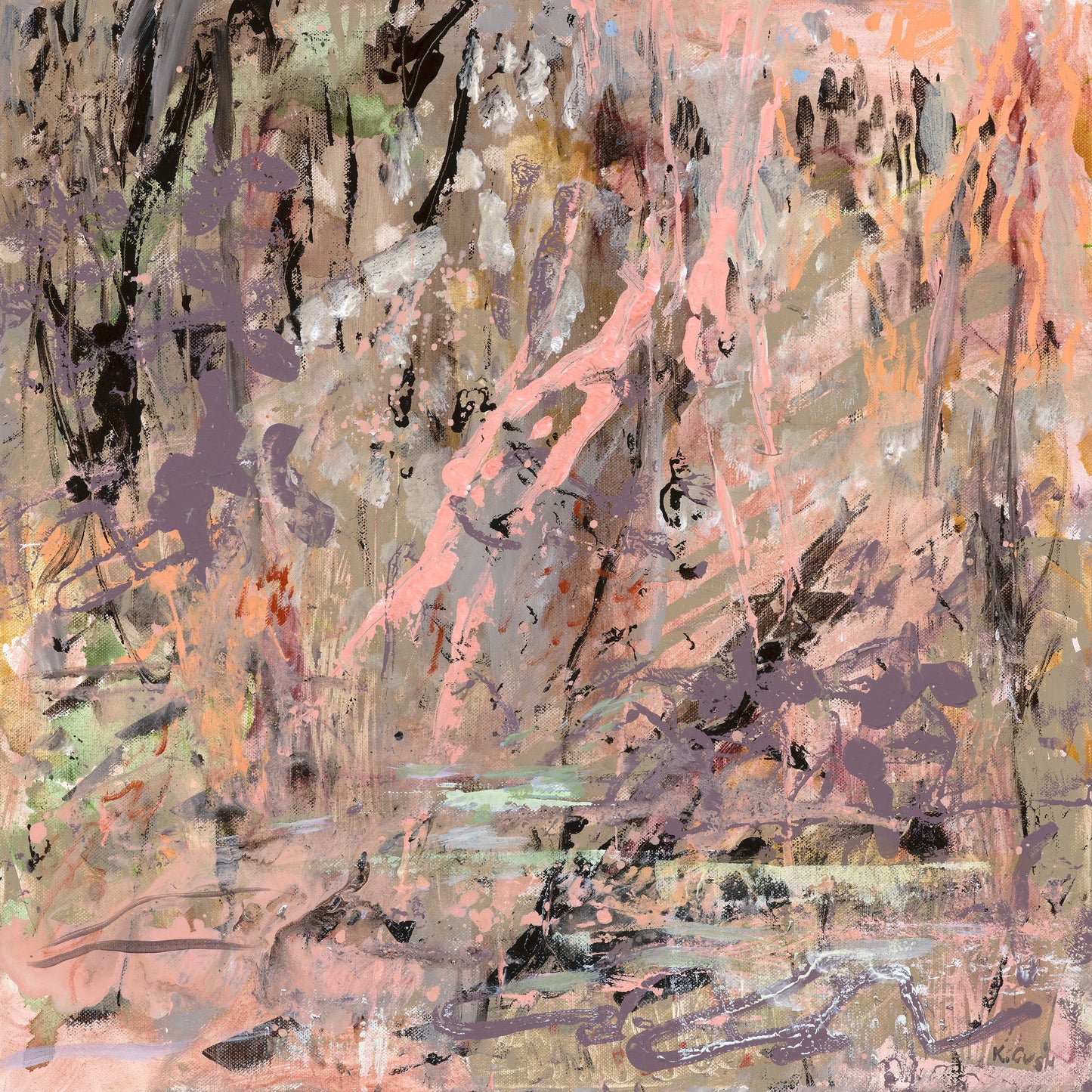 Peach 2 - Fine Art Canvas Print by Kris Cush