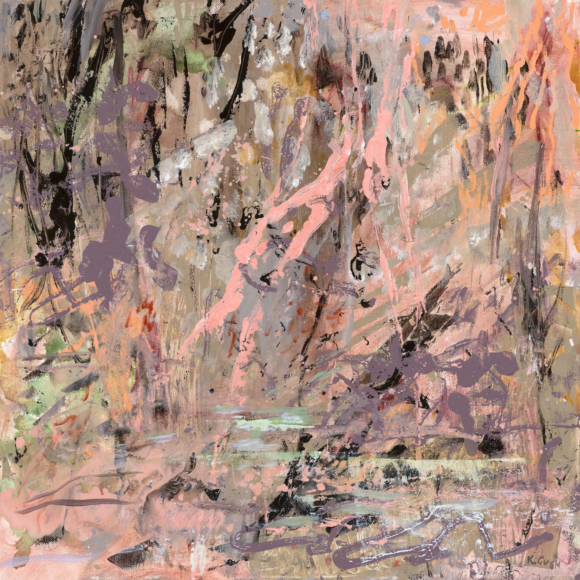 Peach 2 - Fine Art Canvas Print by Kris Cush
